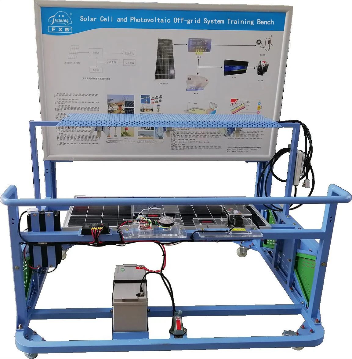Banco de entrenamiento de celdas solares y sistema fotovoltaico aislado (foto del fabricante)