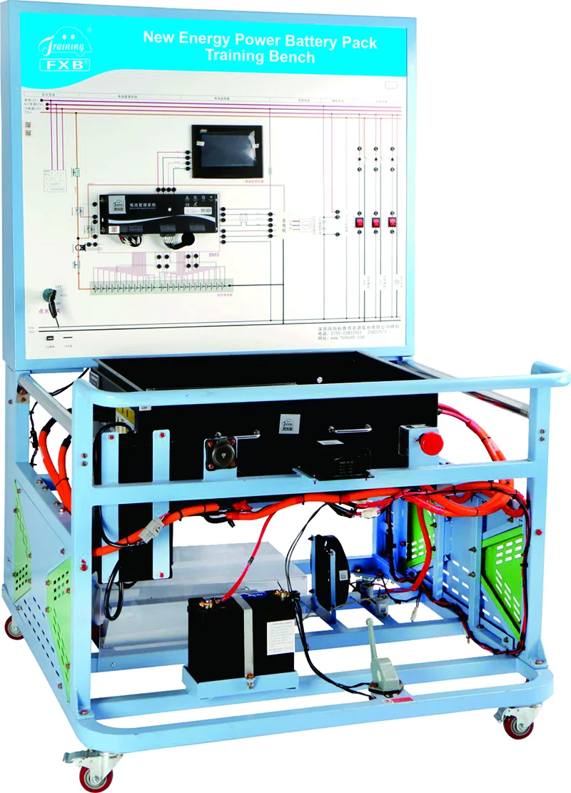 Banco de entrenamiento de paquete de baterías de tracción con BMS (foto del fabricante)