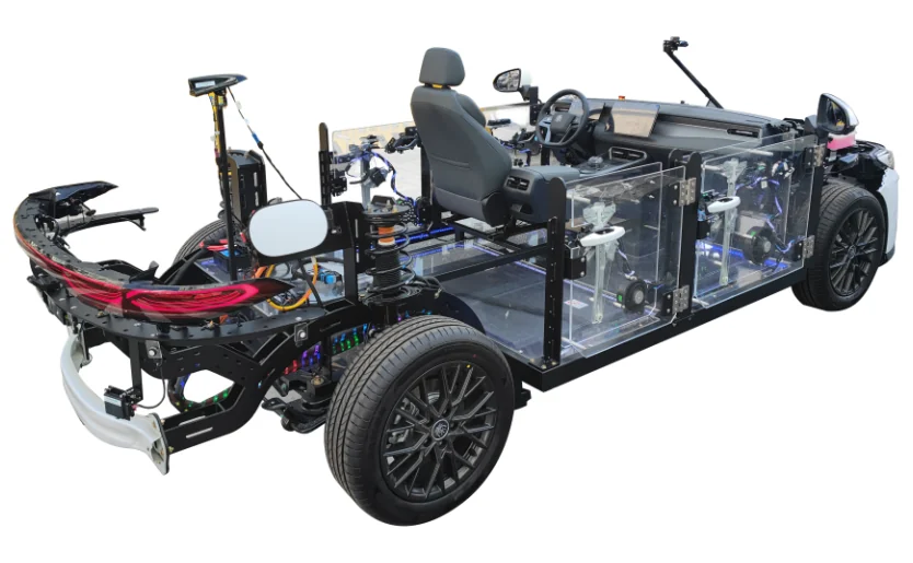 Plataforma de Model 3 vehículo Operation Demonstration (foto del fabricante)