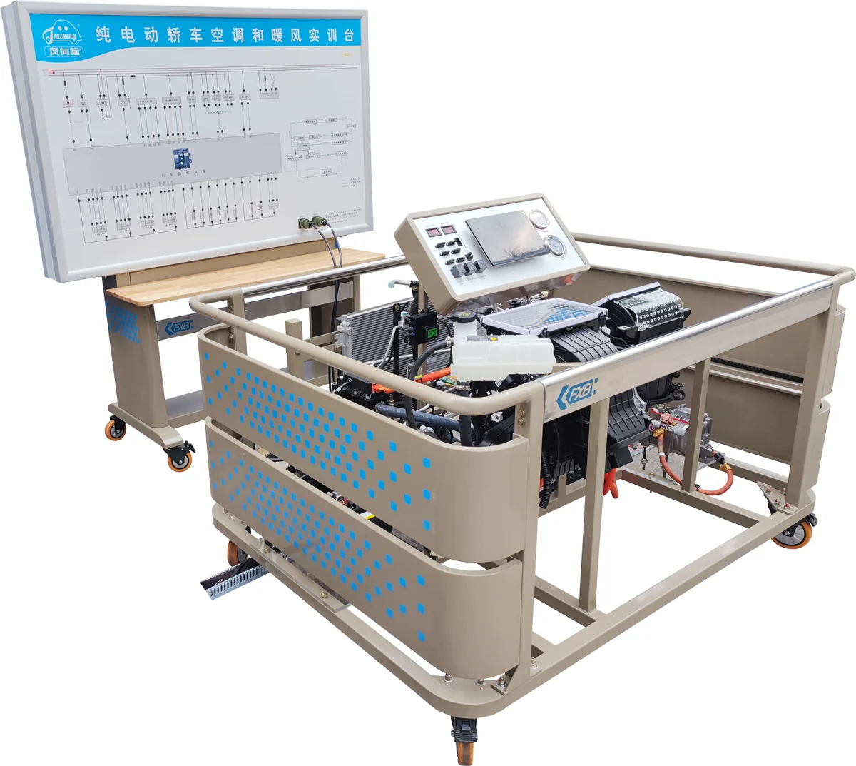Plataforma de entrenamiento de aire acondicionado y calefacción de vehículo eléctrico (foto del fabricante)